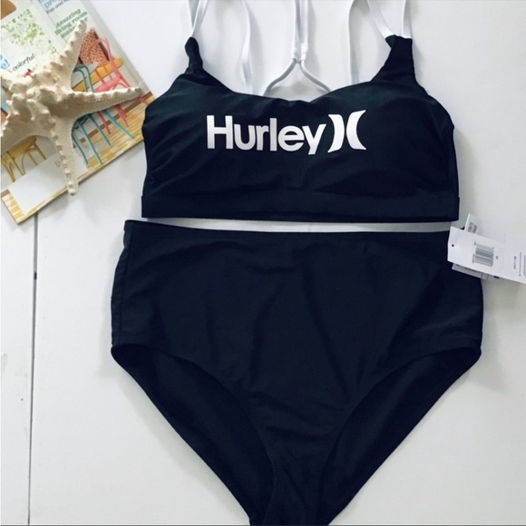 Hurley Other - Hurley NWT Black and white two piece plus size swimsuit bathing suit Size 1X